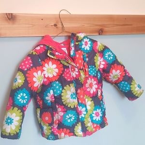 Carters Girls Winter Jacket 4T - Flowers
